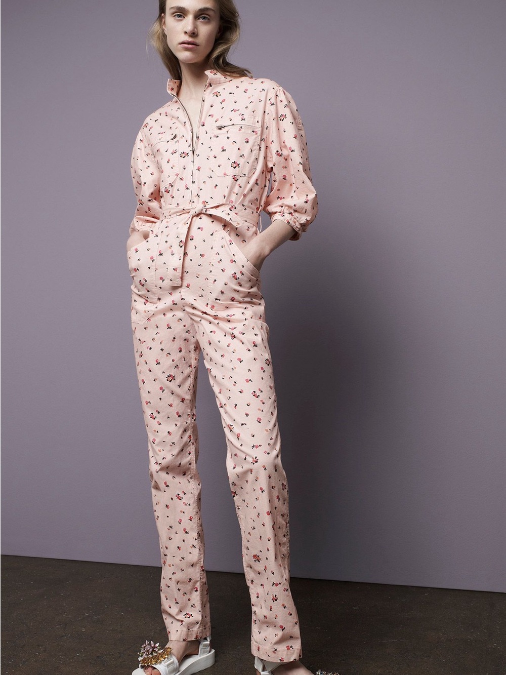 Rebecca Taylor Mia Floral cotton Jumpsuit size 2